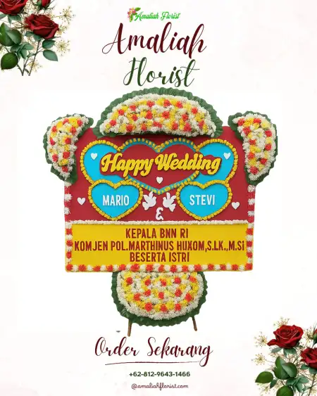 Papan Bunga Pernikahan Senalang